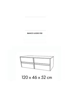 Spodnja omarica za umivalnik SD TERRA 120 cm, bela mat