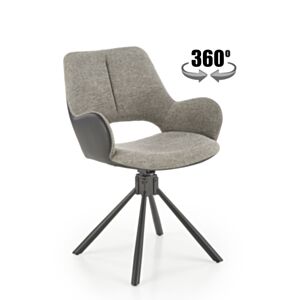 Jedilni stol K494, sivo/črn