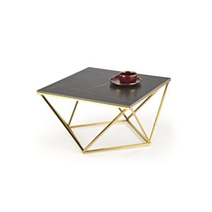 Klubska mizica HM FELICIA, črni marmor / zlata
