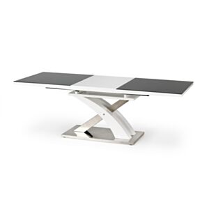 Jedilna miza HM SANDOR 2, 160/220x90 cm, črna/bela