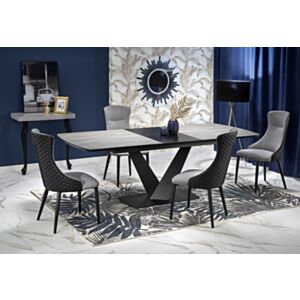  Jedilna miza HM VINSTON 180/230x95 cm, siva/črna