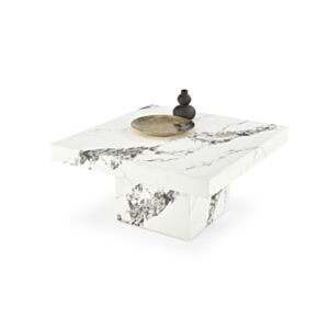 Klubska mizica HM MONOLIT, beli marmor 80x80 cm