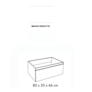 Dodatna spodnja omarica brez pulta/umivalnika SD ALBATROS 80 cm, bela mat