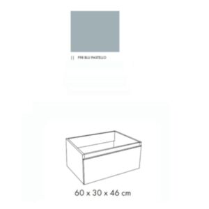 Dodatna spodnja omarica brez pulta/umivalnika SD ALBATROS 60 cm, pastelno modra