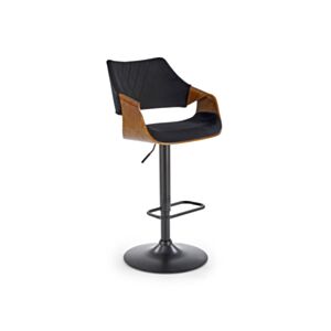 Barski stol HM H124, črna/oreh