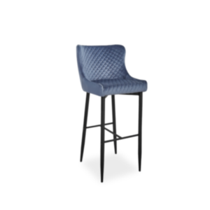 Barski stol SM COLIN B - vijolično modri žamet