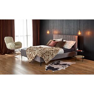 Oblazinjena postelja HM FRANCESCA 160x200 cm, siva