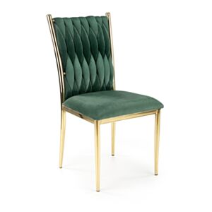Jedilni stol HM K436, temno zelena/zlata