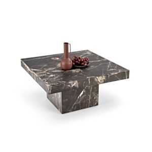 Klubska mizica HM MONOLIT, črni marmor 80x80 cm