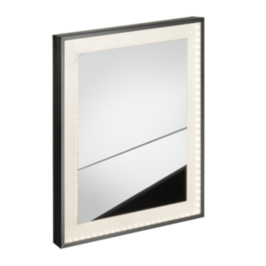 Ogledalo KI 60x80 cm z integrirano LED osvetlitvijo in črnim okvirjem