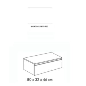 Dodatna spodnja omarica SD ALBATROS 80 cm, bela sijaj
