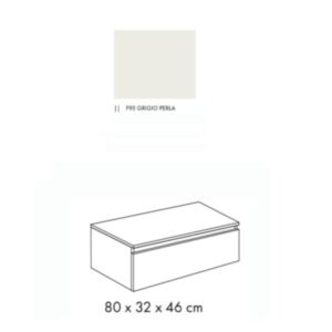 Dodatna spodnja omarica SD ALBATROS 80 cm, siva perla
