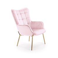 Fotelj HM CASTEL svetlo roza