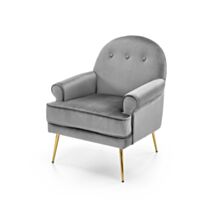 Fotelj HM SANTI siv/zlat