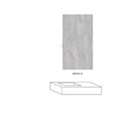 Umivalnik SD IDEA 100 cm, umivalnik na levi, sivi beton