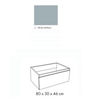 Dodatna spodnja omarica brez pulta/umivalnika SD ALBATROS 80 cm, pastelno modra